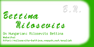 bettina milosevits business card